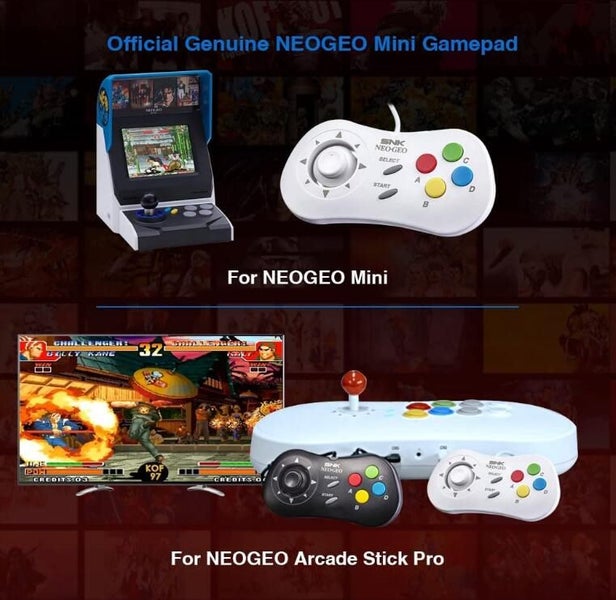 Original NEOGEO MINI Gamepad Controller White Retro ARCADE Mini Video Game pad Carousel 5