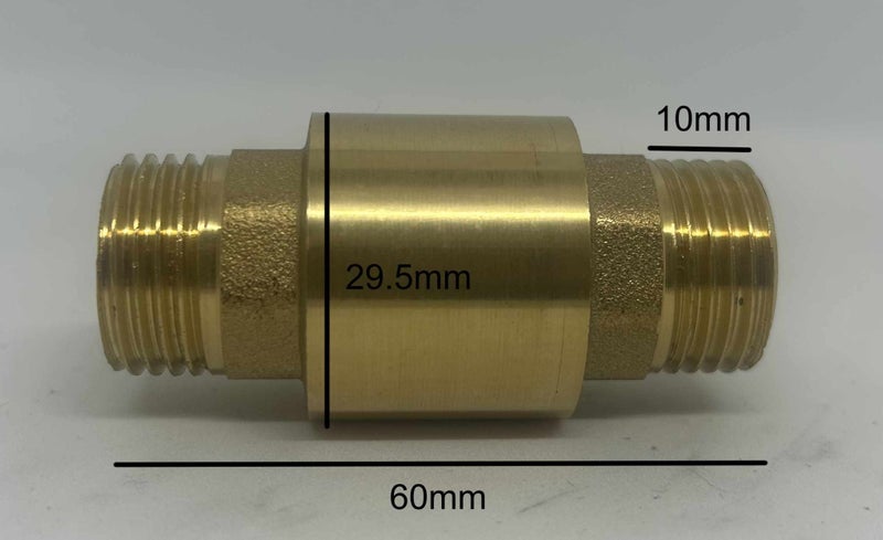 1/2"(15mm) Male to Male Brass Spring Check Valve Carousel 2