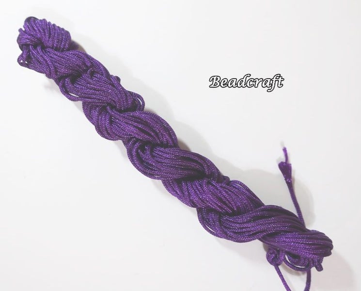 *$1.50 SALE* A 12 mtr. HANK of PURPLE NYLON CORD 2mm Carousel 1