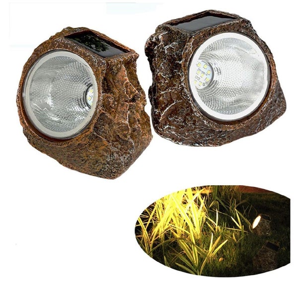 2Packs Solar Riverstone Landscape Garden Rock Lights *Local Buy* Carousel 1