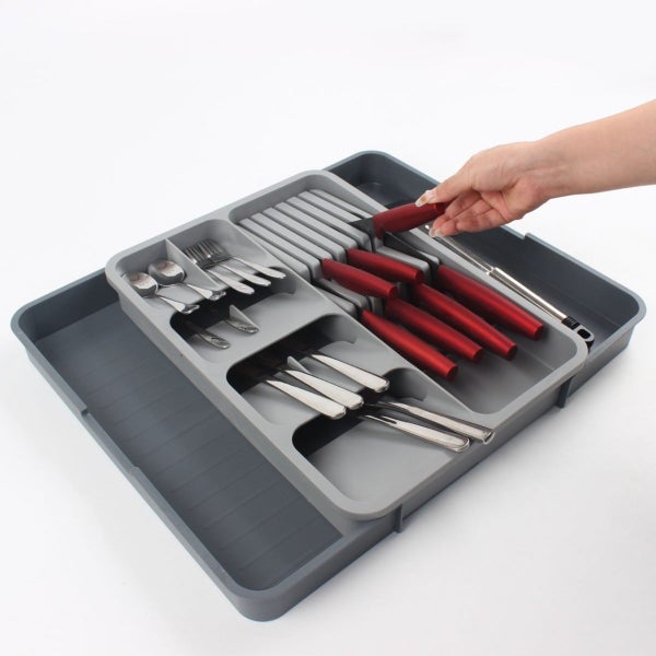Kitchen tableware storage tray spoon fork rack tableware drawer organizer Carousel 1