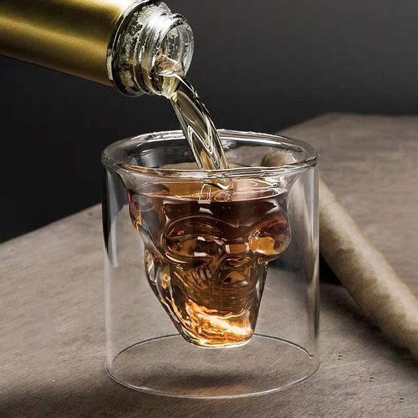 Brand New 4Pcs Whiskey Decanter Set Skull Shot Wine Glasses *Sale NOW*62964510262531111