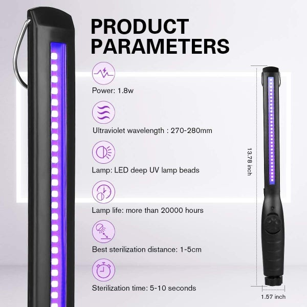 Rechargeable UV Torch Light Blacklight Lamp Sanitizer *Local STOCK NOW* Carousel 2