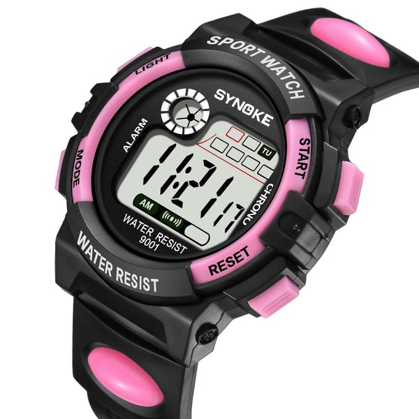 SYNOKE Kids Digital Sports Watch - Pink Carousel 1
