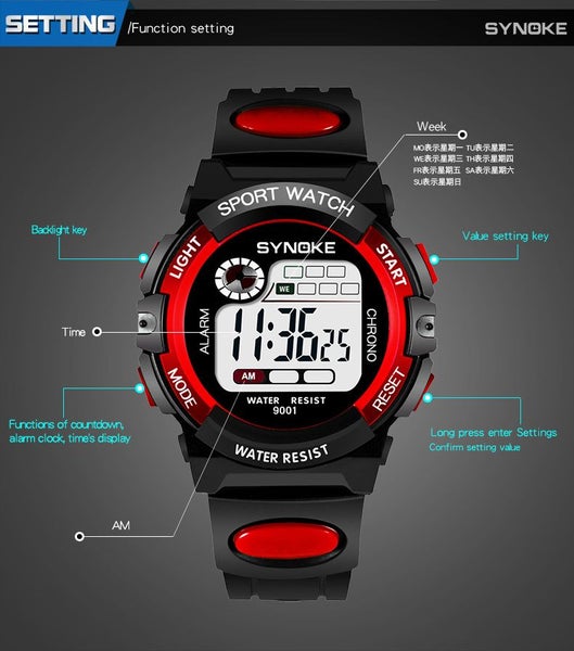 SYNOKE Kids Digital Sports Watch - Blue - LIMITED DEAL 50% OFF Carousel 2