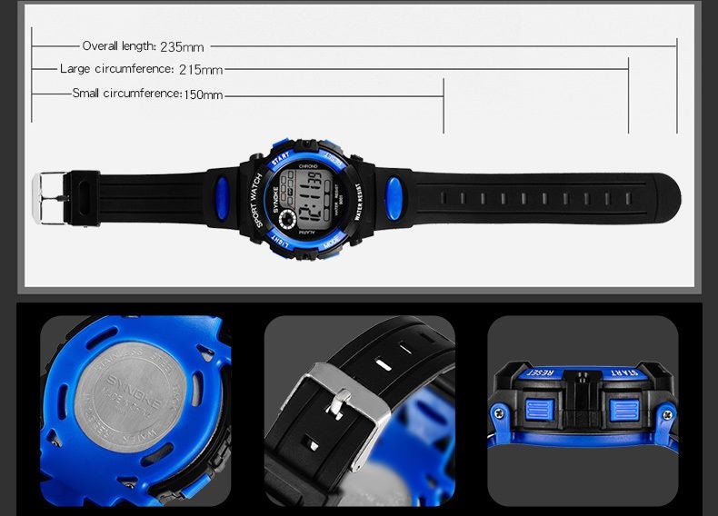 SYNOKE Kids Digital Sports Watch - Blue - LIMITED DEAL 50% OFF Carousel 5
