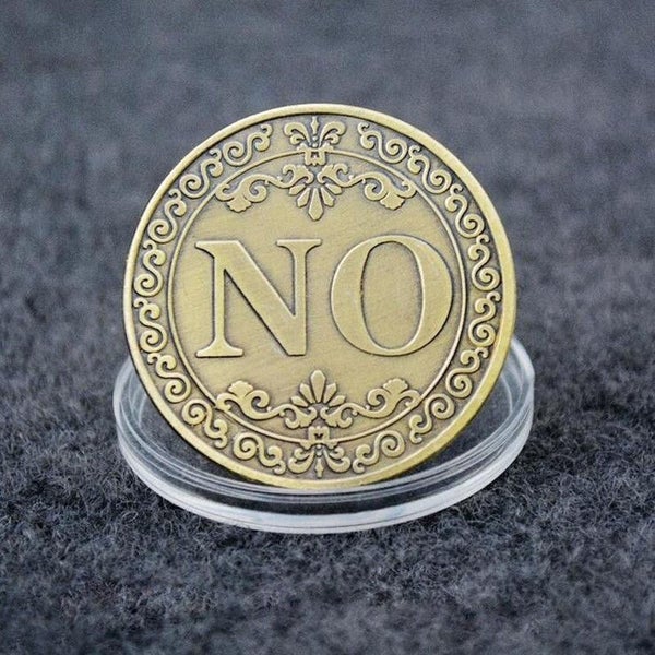 NEW Lucky Coin Bronze embossed YES or NO Collection Gold Coins Carousel 2
