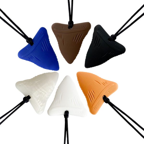 Baby Silicone Shark Chew Pendant Chewable Teether Necklace Teething Toy Autistic Carousel 4