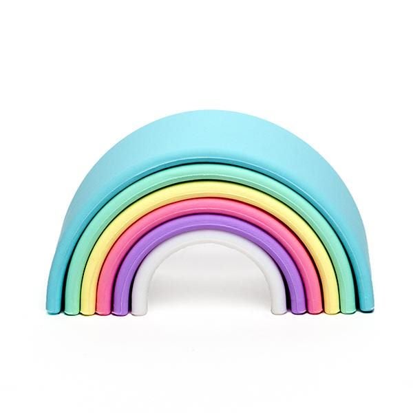 Dena Toys Pastel Rainbow 6pc Carousel 1