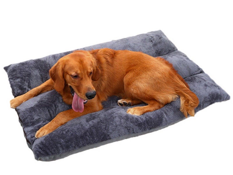 70x50cm Reversible Pet Crate Bed Thick Pet Kennel Cushion Pet Car Seat Pad Grey Carousel 1