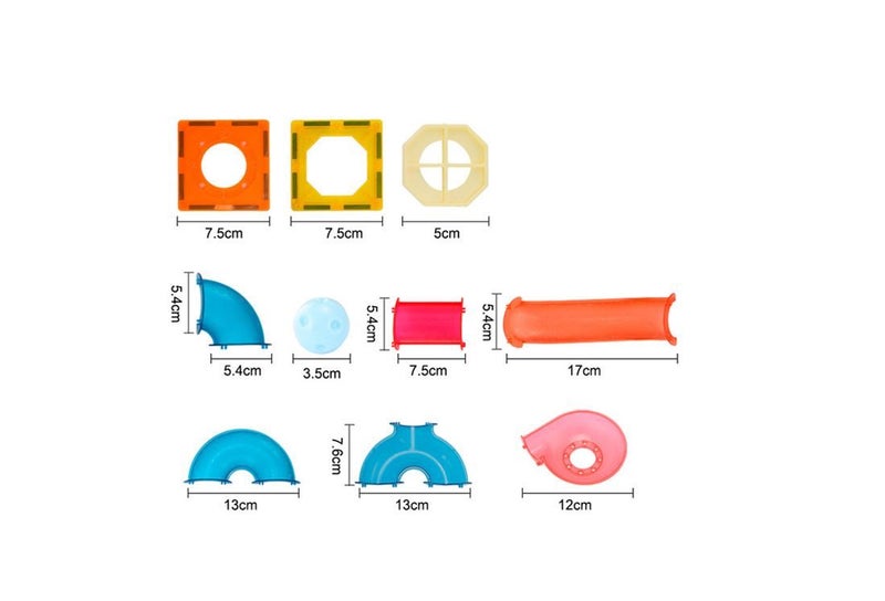 PTN 178pcs Magnetic Tube Tiles Kids Magnet Toys STEM Construction Building Set Carousel 3
