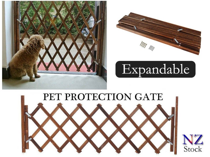 Dog Gate Wooden Dog Fence Barrier (Auckland Stock) Carousel 1