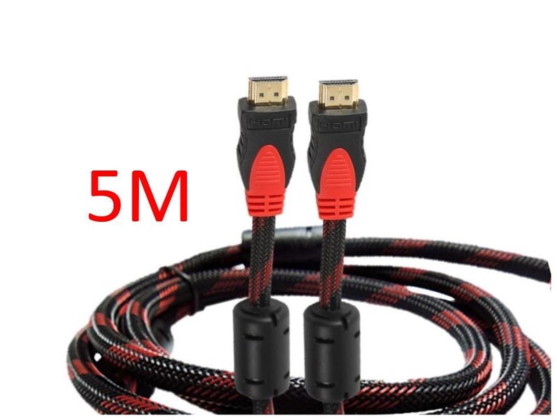 PTN 5M HD HDMI Cable 1080P Nylon Braid 1.4 Version Male To Male Carousel 1