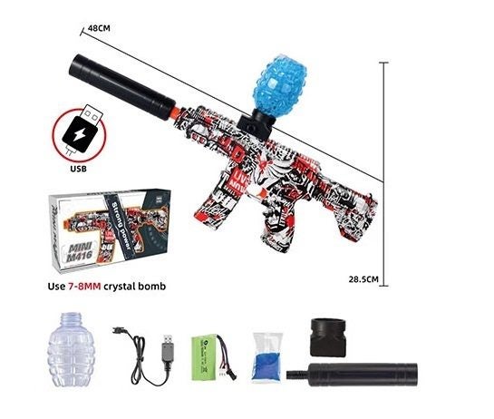 Gel Blaster, M416 MINI, With extra 10,000PCS Gel Ball Carousel 1