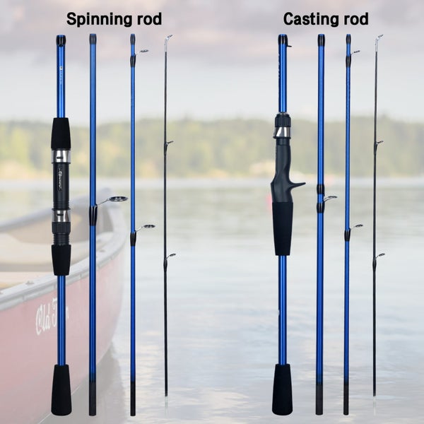 BIUTIFU Baitcasting Spinning Mini Fishing Rod 4/5 Section Carousel 6
