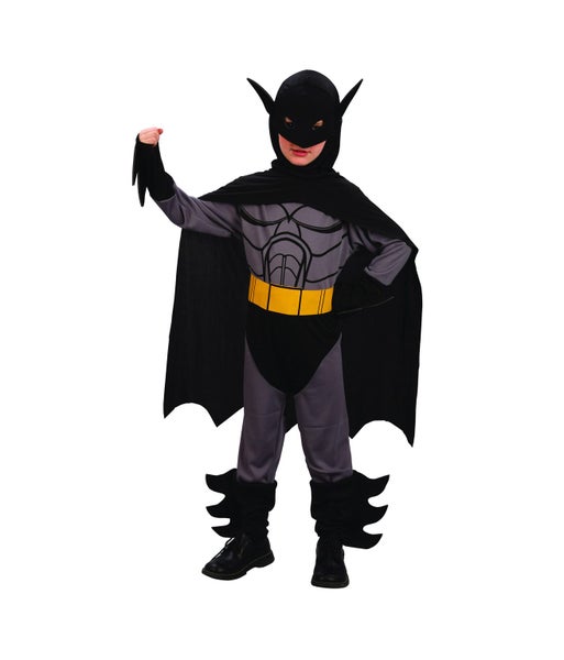 KIDS SUPERHERO COSTUME BAT BOY 6-8 YEARS OLD Carousel 1