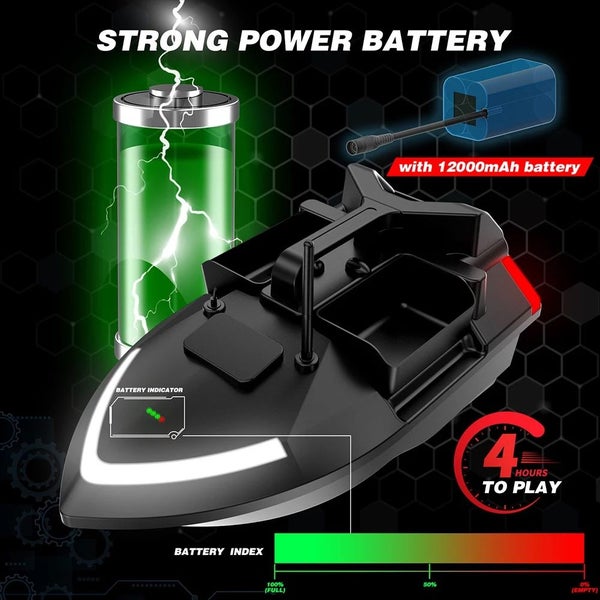 Fishing Bait Boat 500m Remote Control Bait Boat Dual Motor Fish Finder 2KG Carousel 2