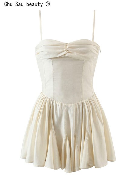 Spring Summer New Fashion Sexy Party Slim Women Pleated Elastic High Carousel 2