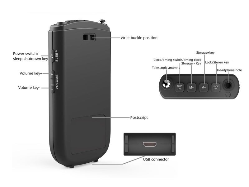 Wireless FM Radio Portable Carousel 10