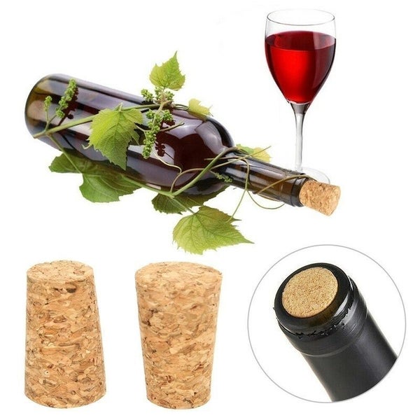 100Pcs Tapered Wine Cork Sealing Wine Stopper Wine Bottle Cover for Bottles Wine Carousel 6