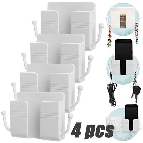 Wall Mounted Phone Holder Controller Storage Box Charger Hook Cable Dock Stand Carousel 1