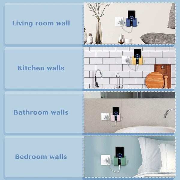 Wall Mounted Phone Holder Controller Storage Box Charger Hook Cable Dock Stand Carousel 2