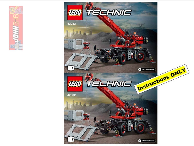 * LEGO INSTRUCTIONS * FOR TECHNIC SET #42082 ROUGH TERRAIN CRANE - 2 HUGE BOOKS! Carousel 3