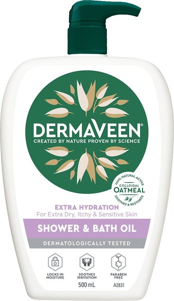 Dermaveen Shower & Bath Oil OatMeal for dry irritated & sensitive skin 500ml Carousel 1