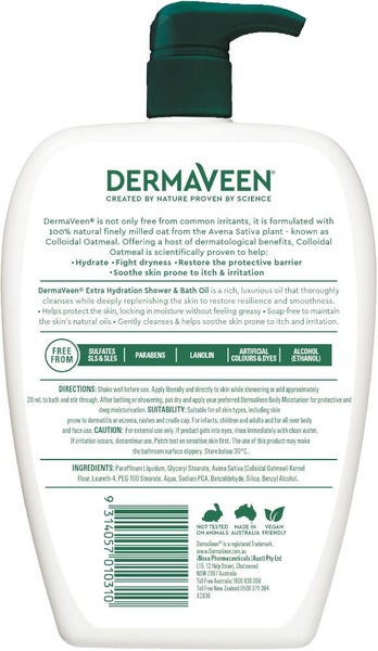 Dermaveen Shower & Bath Oil OatMeal for dry irritated & sensitive skin 500ml Carousel 2