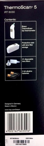 Braun thermoscan 5 Ear thermometer IRT6030 ** Brand New ** Carousel 3