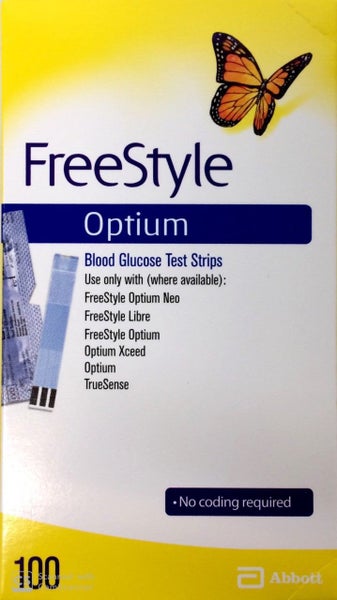 ABBOTT FreeStyle Optium Glucose Test Strips **Brand New** On Sale** Carousel 1