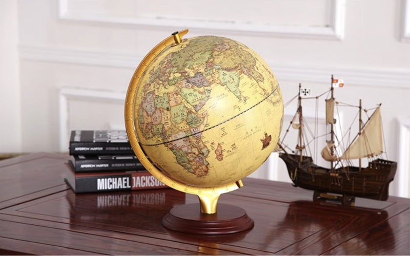Illuminated Antique World Globe Decor LED Light 25cm Office - Brand New NZ Stock Carousel 1