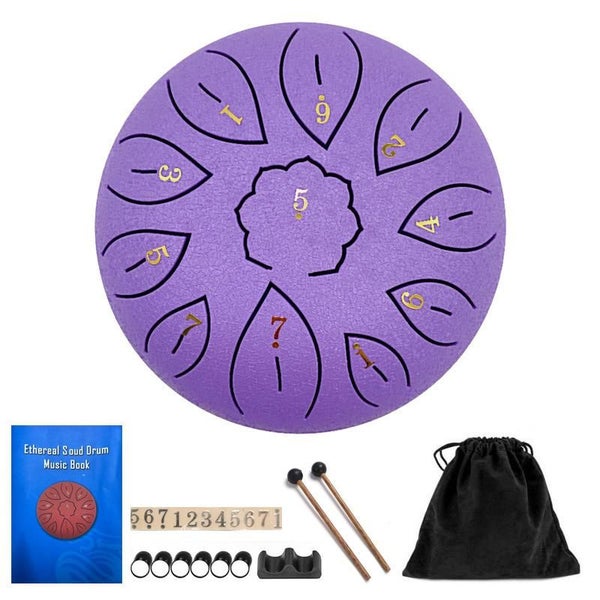 11 Tone 6 Inch C Steel Tongue Drum Percussion Musical Instruments Steel Drums H Carousel 2