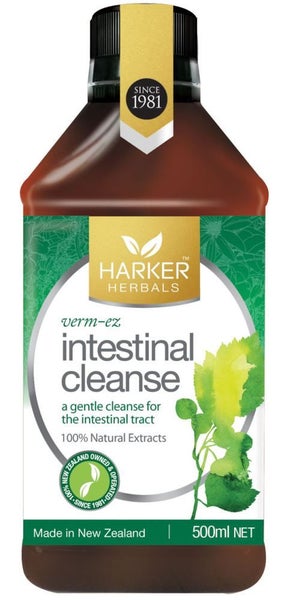 Malcolm Harker Verm-Ez Intestinal Cleanse 500 ml ** Pakuranga Pharmacy ** Carousel 1