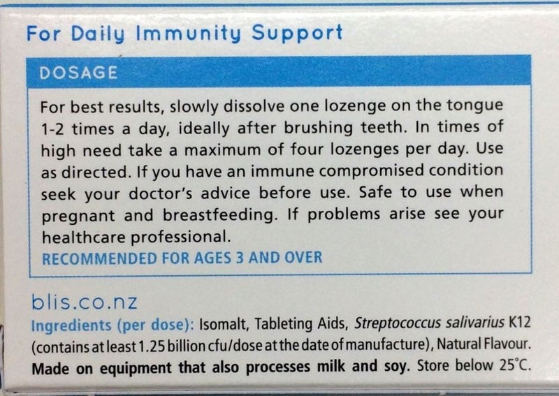 Blis Daily Defence Advanced Probiotic 30 Lozenges Vanilla Carousel 2