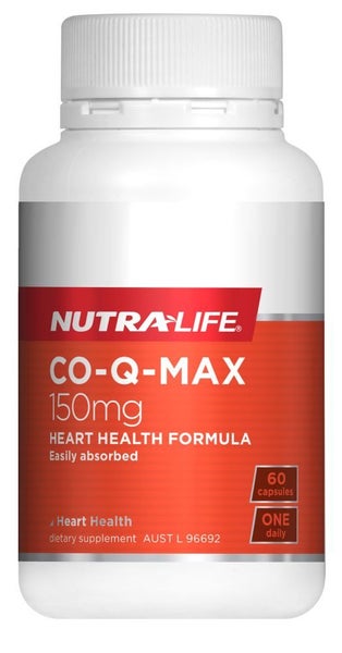 Nutralife Co Q Max 150mg Heart formula 60 caps ** Pakuranga Pharmacy ** Carousel 1