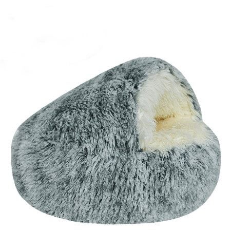 Cat Bed Winter Warm Shell Semi Enclosed Cat Litter Pet Cat Bed Puppy Cat Soft Se Carousel 2