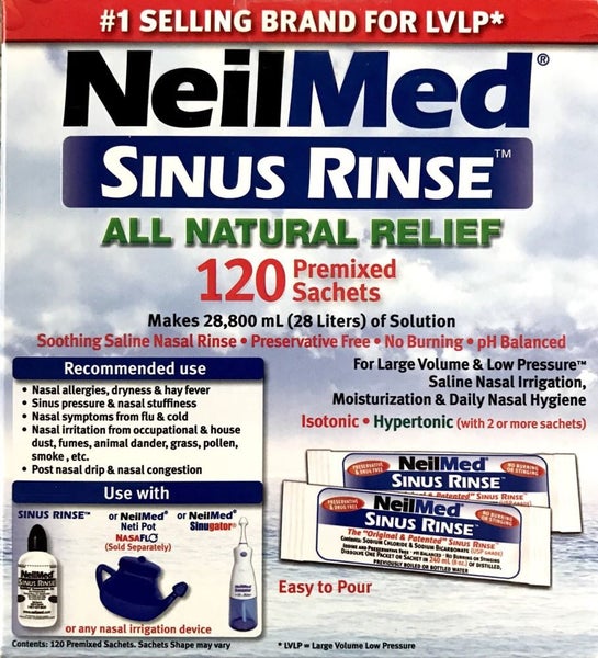 NeilMed Sinus Rinse 120 Refill Mixture Sachets -** Pakuranga Pharmacy ** Carousel 1