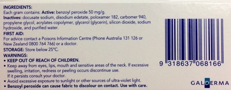Benzac AC Acne Gel 5% 60g ** Pakuranga Pharmacy ** Carousel 1