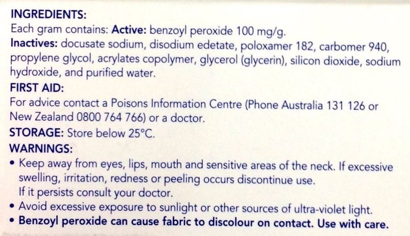 Benzac AC Acne Gel 10% 60g Pharmacy Medicine Carousel 1