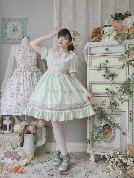Elegant Lolita dress Mid-Length Sweet Princess Dancing Party Slim Carousel 2
