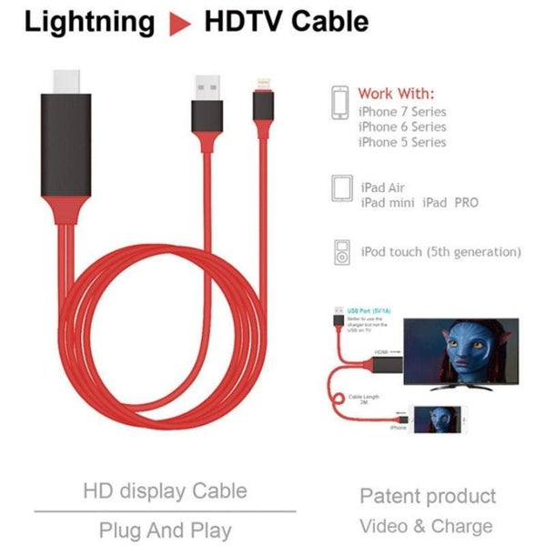Network Cards Adapters Lightning To Hdmi Cable 1080P Digital Av Adaptor Connect Carousel 4