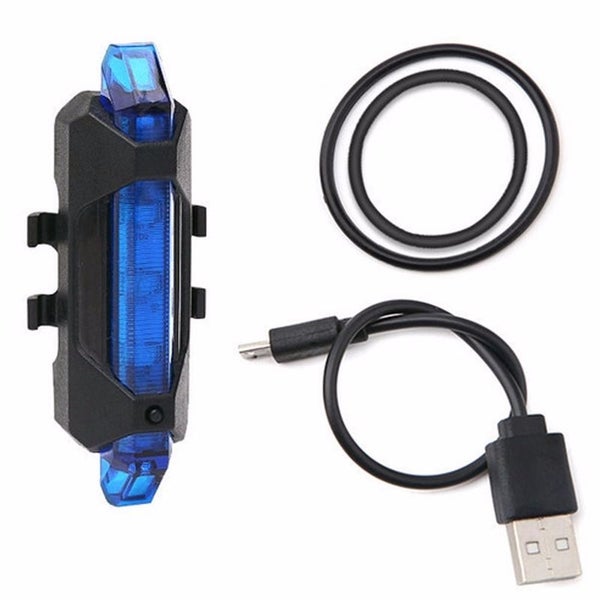 Bike Light 5 LED USB Rechargeable Super Bright Blue GB4 Carousel 1