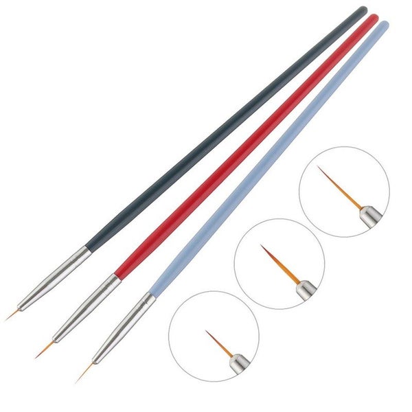 Hod Health & Home 3Pcsset Paint Brush Fine Hook Line Pen Different Size Nail Art Carousel 6