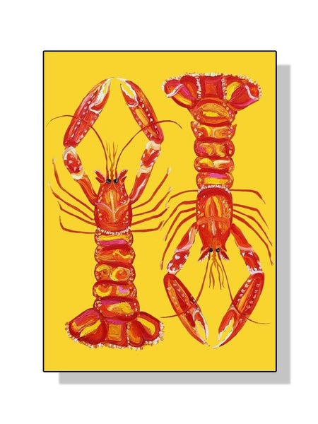 Colorful Sardine Lobster Fish Ocean Animal Poster Canvas Painting Carousel 1