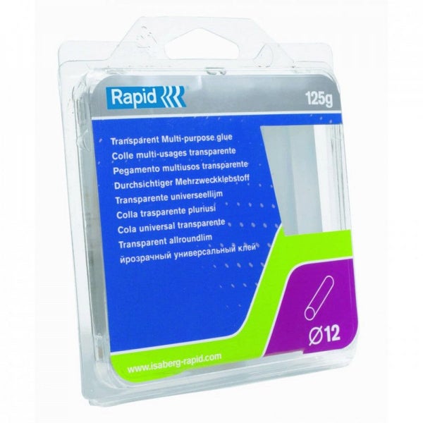 Rapid Glue Sticks MP Clear 12mm 125g Carousel 1