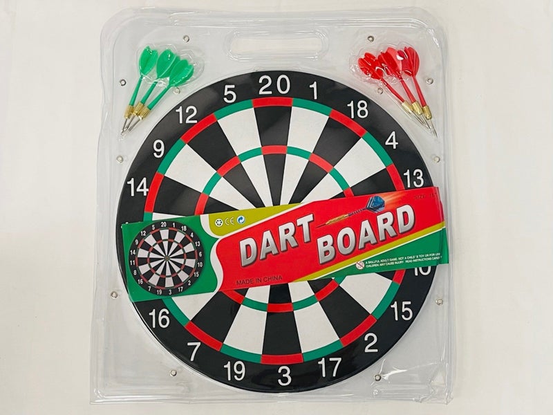 Dartboard 36cm / Double Sided Dart Board with Darts Carousel 1