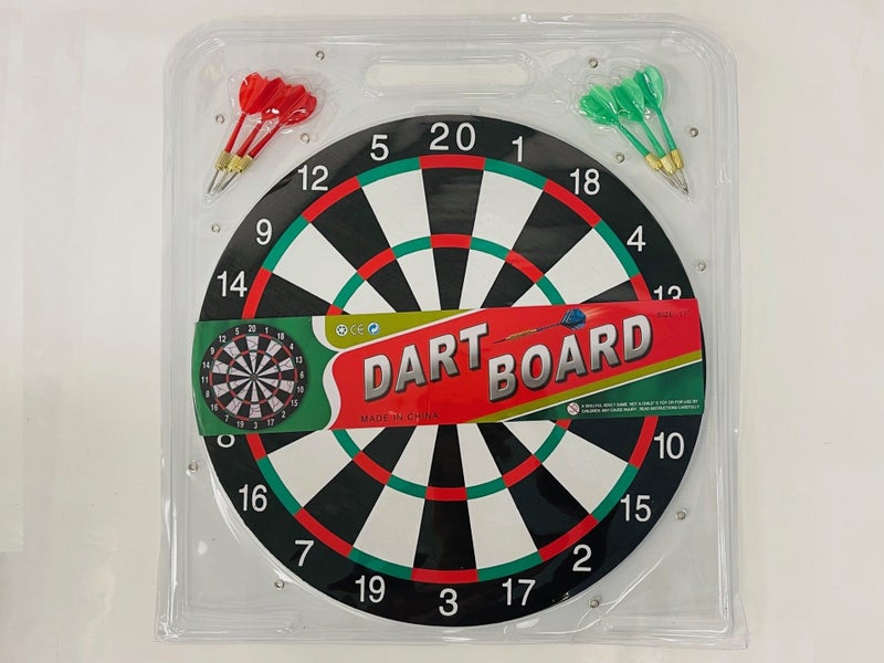 Dartboard 40cm / Double Sided Dart Board with Darts Carousel 1