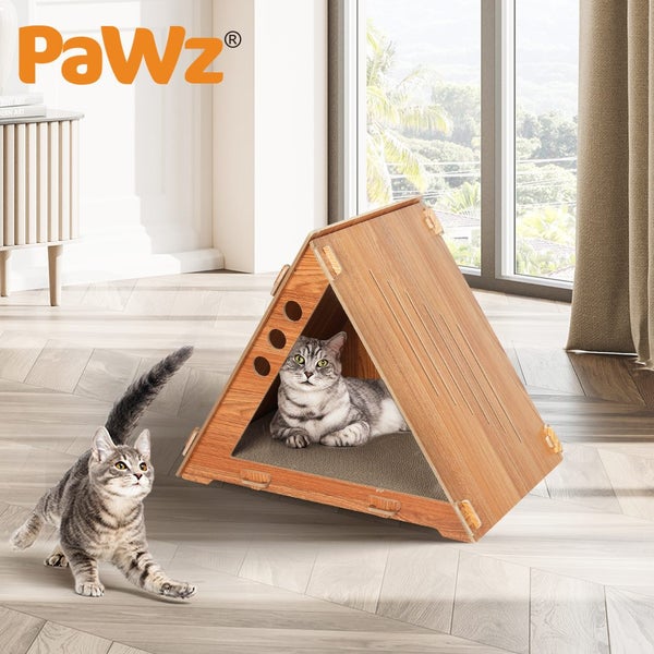 Pawz Cat Scratcher Scratching Board Corrugated Cardboard Scratch Bed House Carousel 10