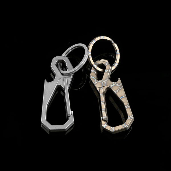 EDC Tool Durable Titanium Alloy Keychain Car Key Holder Outdoor Carousel 2